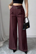 Elegant Dress Pants Burgundy